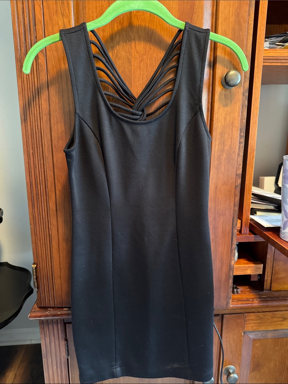 Forever 21 Black Mini Dress with Strappy Twist Back